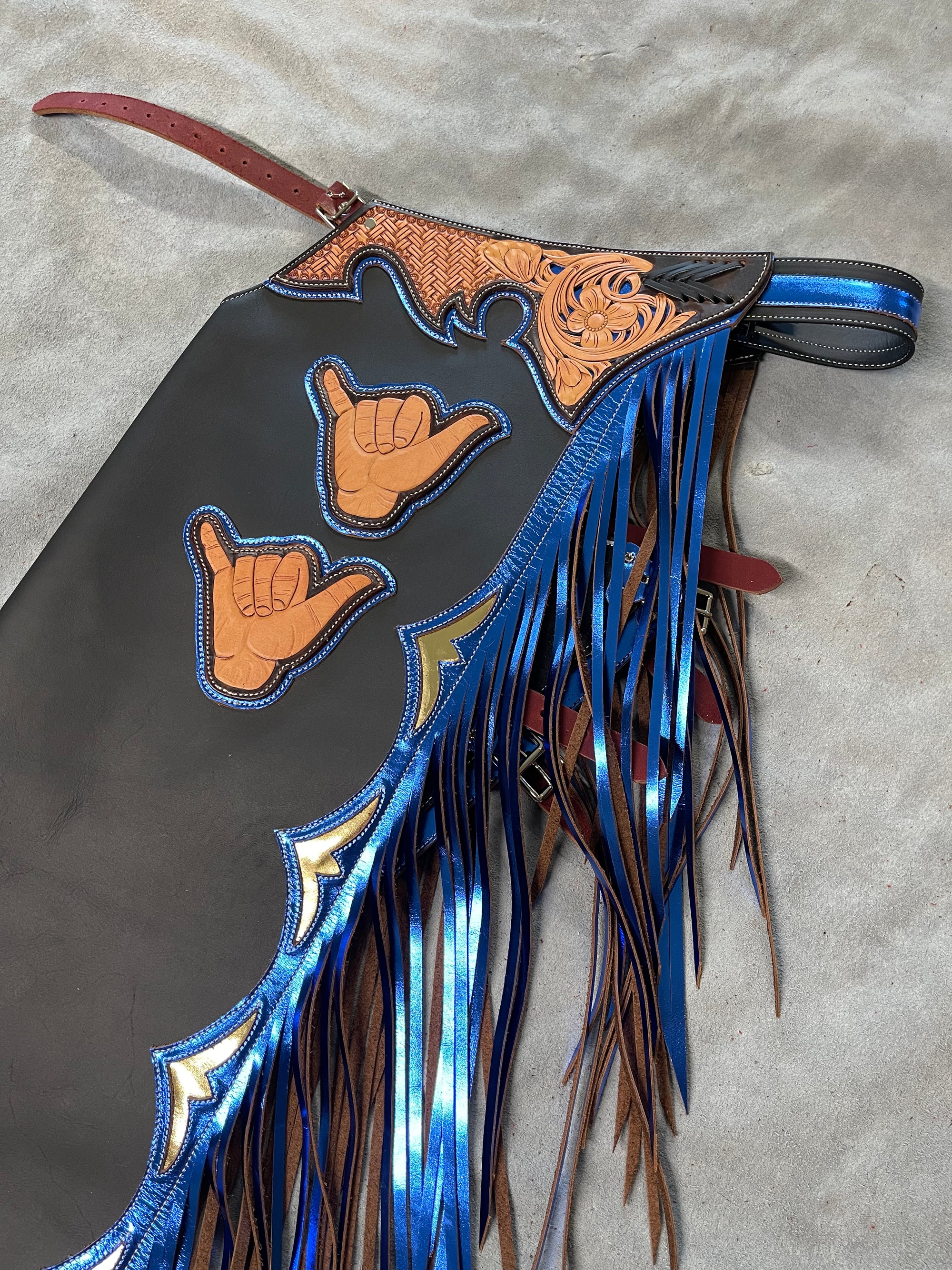 Chaps En Cuir Sur Mesure – Rodeo Royalty – Made In USA – Taille Adulte