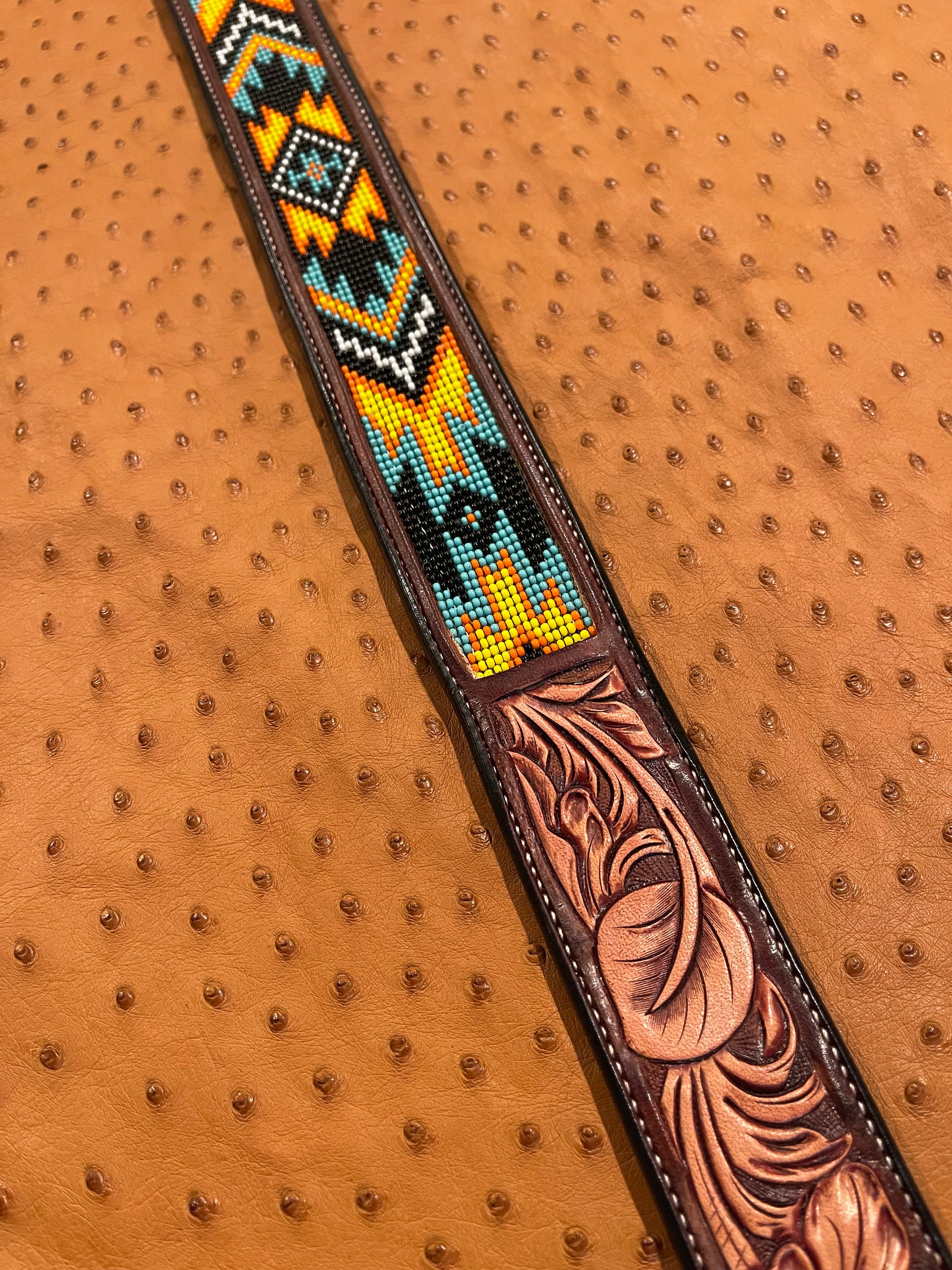 Size 36 Beaded Belt - Trenton Garrett Custom Leather display picture 2